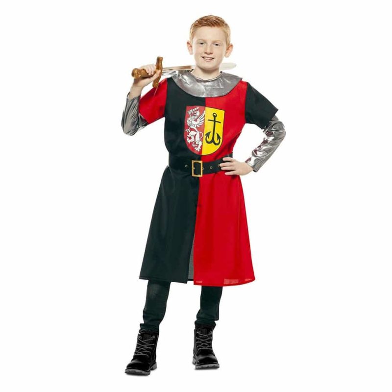Disfressa de Creuat Medieval Negre i Vermell Nen