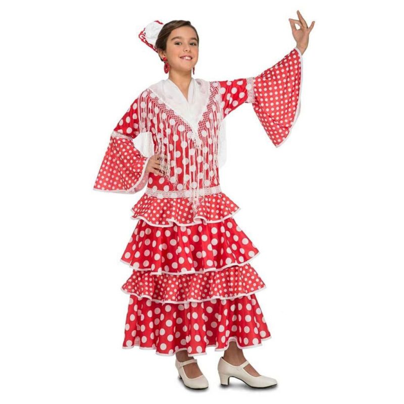 Disfressa de Flamenca Sevilla Vermell Infantil